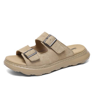 TEMPUR Rubber Foam Outsole Slide Slippers Men's Apricot