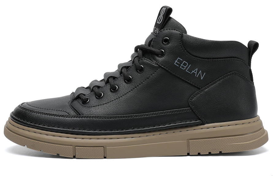 EBLAN EBLAN Skateboard Shoes Men's Mid Top Black