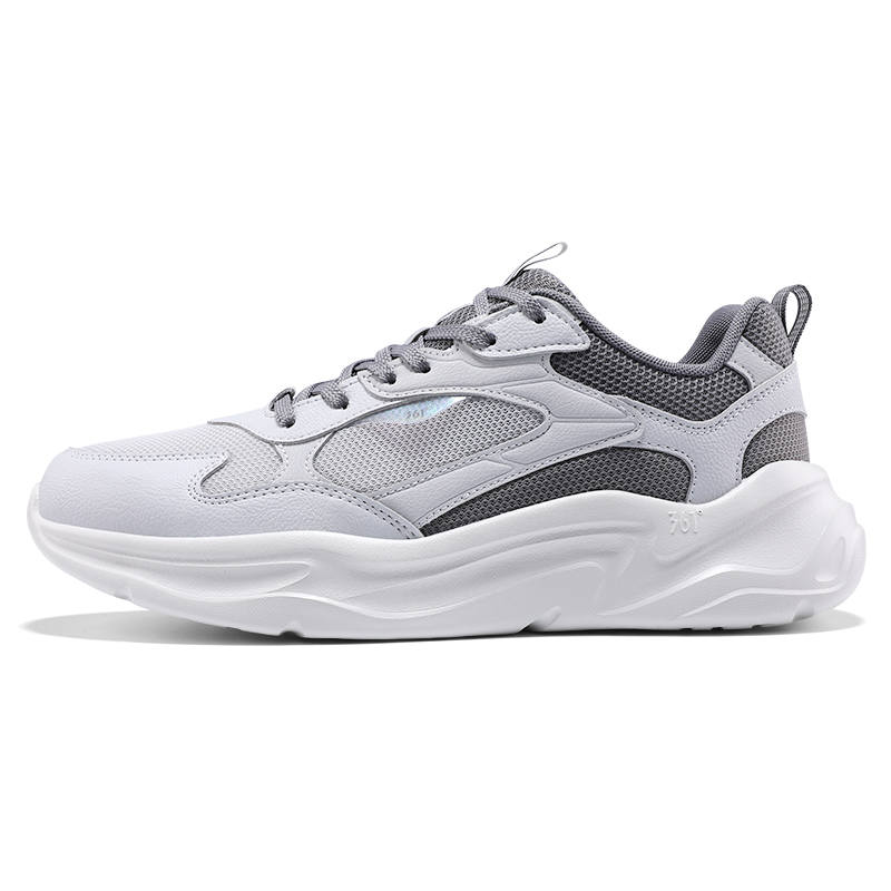 361° Slip Resistant And Abrasion Resistant Coverage Low top Casual Shoes Men's Gray White