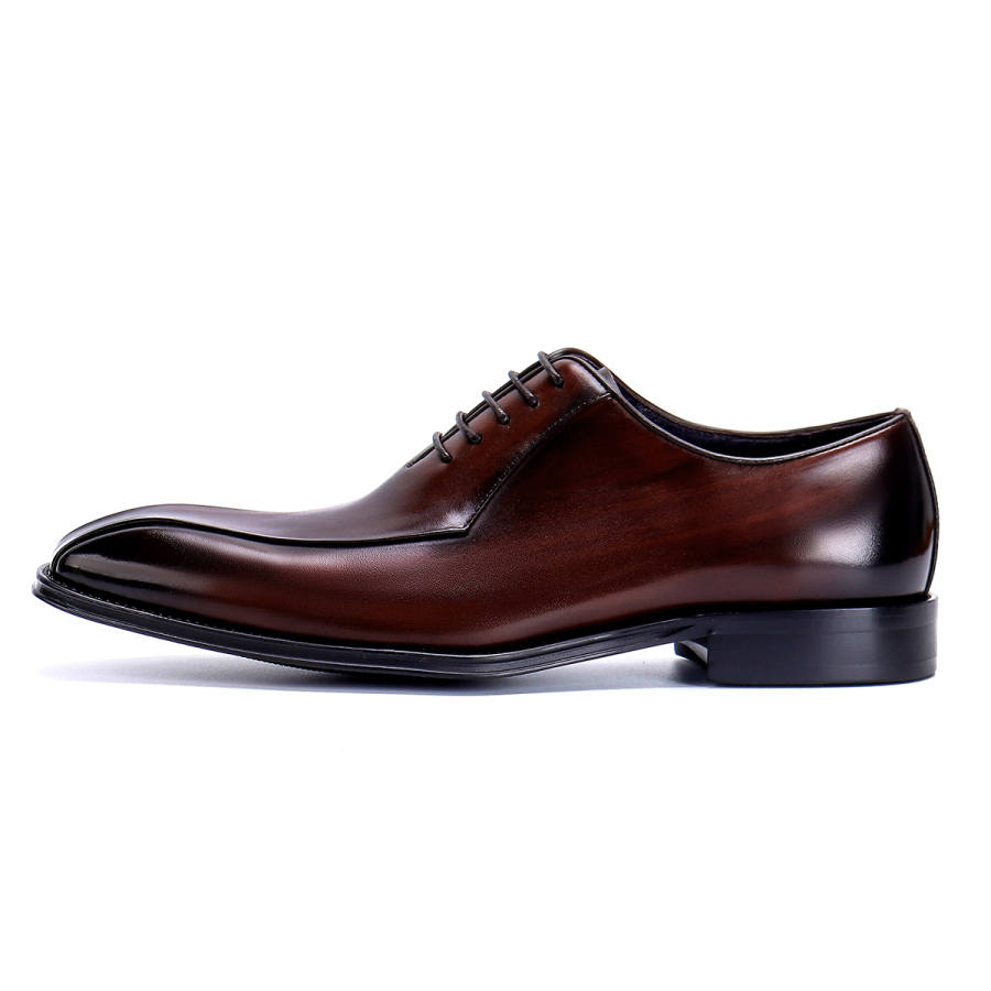 ASTON M.JAZZ Dress Shoes Men's Low Top Black/Coffee