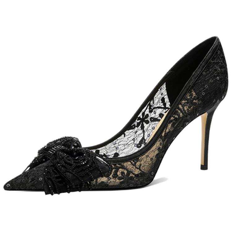Zubumei Slim Heel High Heels Women's Black