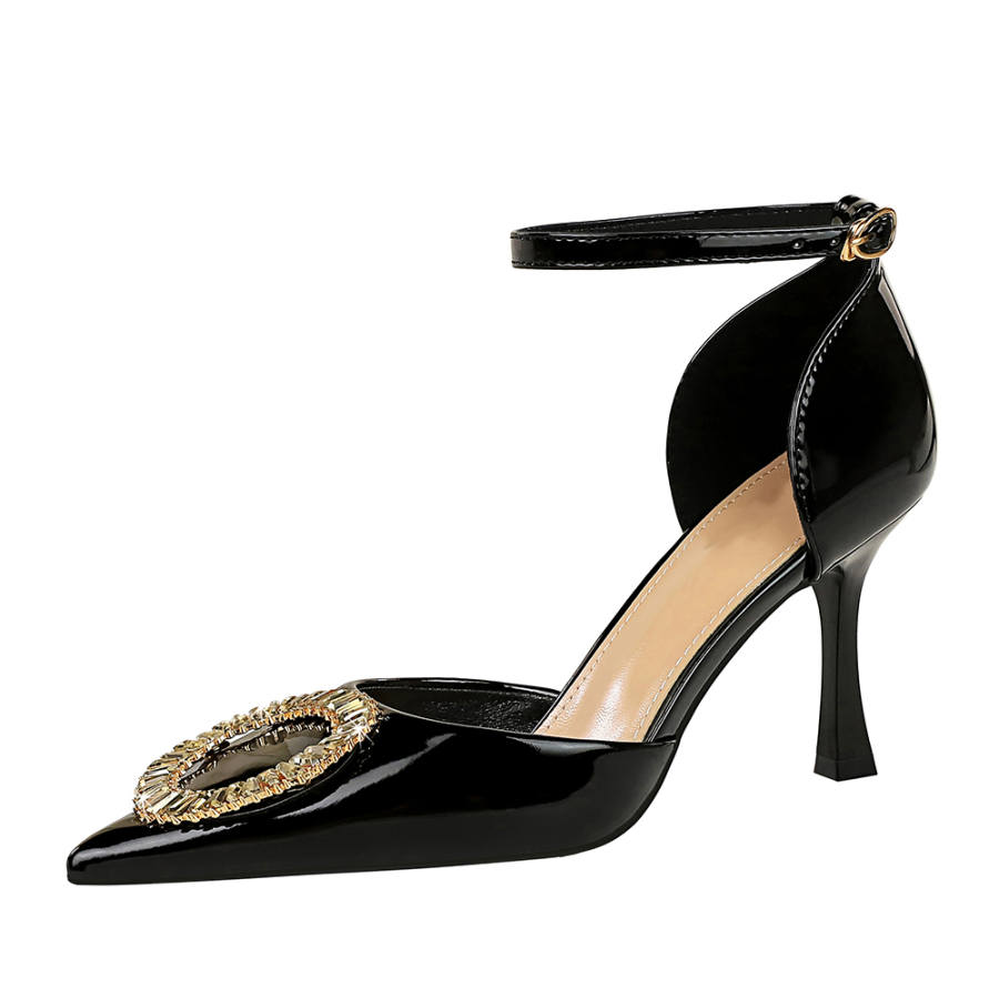 YAFEI XUANYU Patent Leather Slim Heel High Heels Women's