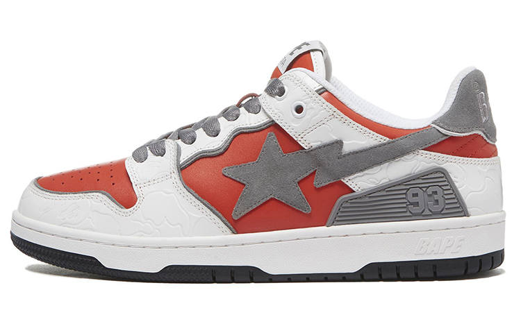 A BATHING APE BAPE A BATHING APE Bape SK8 Sta White Red