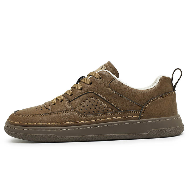 CALIFBULL Cow Split Leather Lightweight Low top Casual Shoes Men's