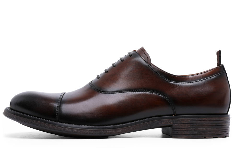Desai Top Grain Cow Leather Dress Shoes Men's Dark Brown