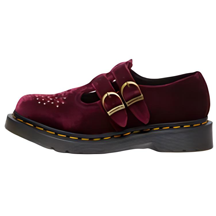 Dr.Martens Vegan Platform Mary Jane Shoes Women's Red