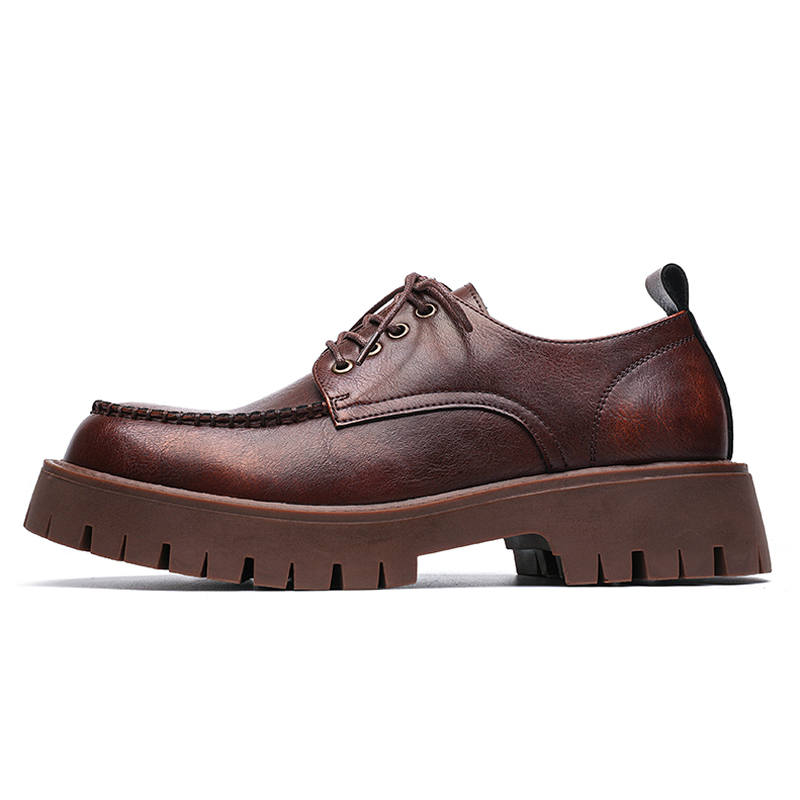 SHUPATE SHUPATE Microfiber Leather Casual Shoes Men's Brown