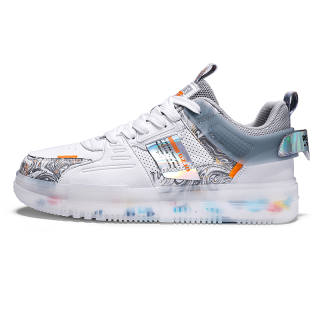 GUZHIDI GZJD Chinese Style Trendy Collection, Air Force 1 DUNK Campus Style, Fashion Versatile, Paisley Graffiti Design