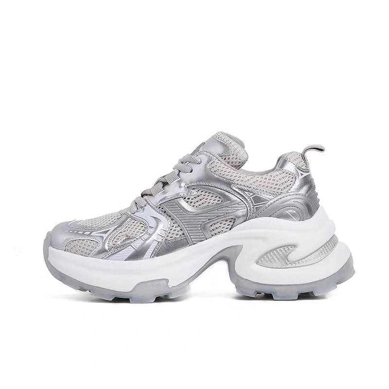 CHERRY&KALIKA Shock Absorbing, Non Slip, Wear Resistant, Breathable And Lightweight Low Top Chunky Sneakers Women's