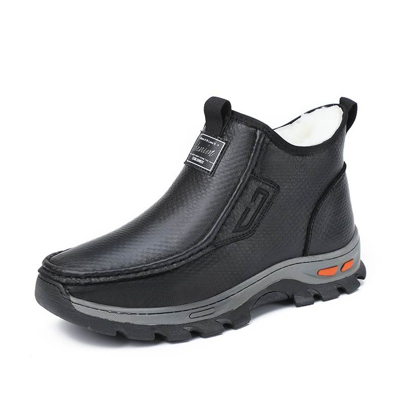 TAIHEYUAN Microfiber Leather Thermal Comfortable Fleece Lined Short Snow Boots Men's