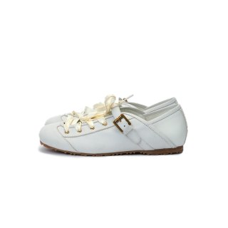 AnOther Project Top Grain Cow Leather Casual Shoes Women's Ecru