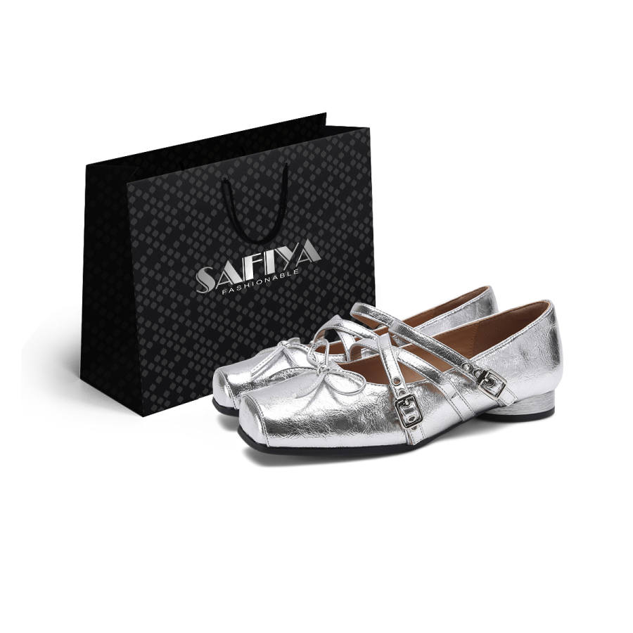 Safiya Cow Split Leather Mary Jane Shoes Women's