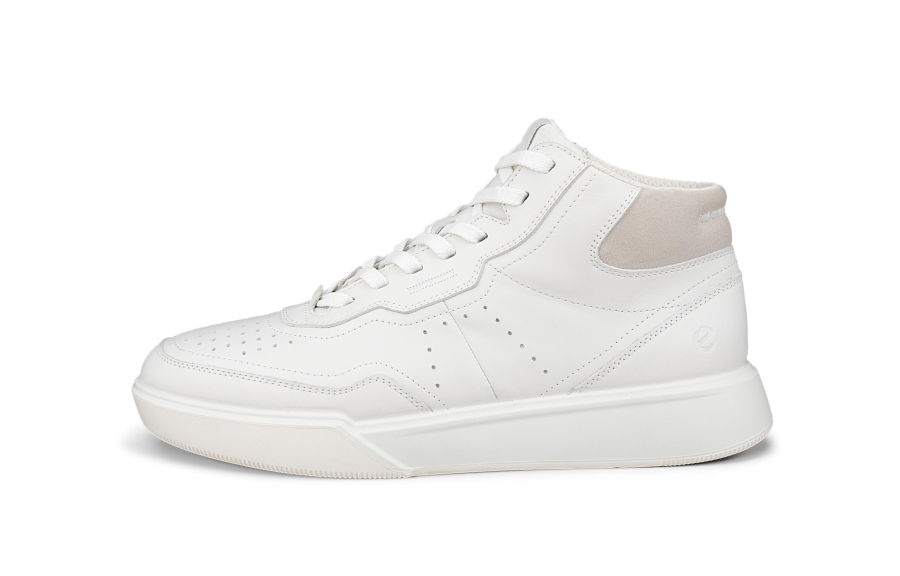 Ecco Ecco High top Casual Shoes Women's White/Gray