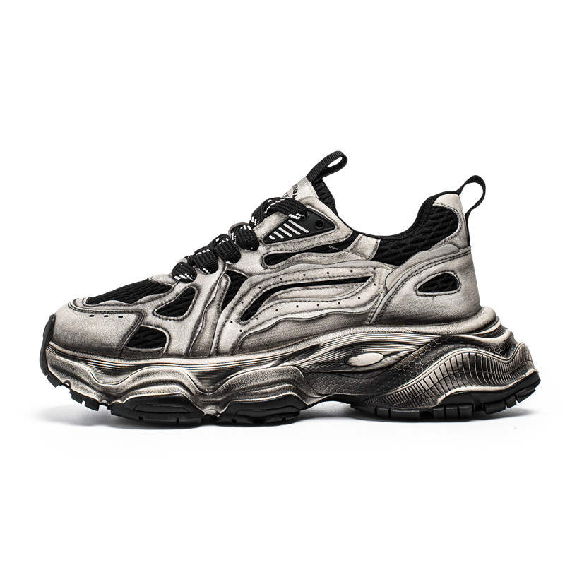 JANECO Slip Resistant Abrasion Resistant Slip Resistant Abrasion Resistant Low top Chunky Sneakers Men's
