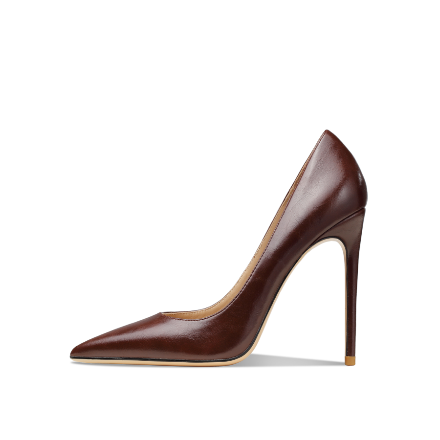 Siwei Siwei Slim Heel High Heels Women's Coffee