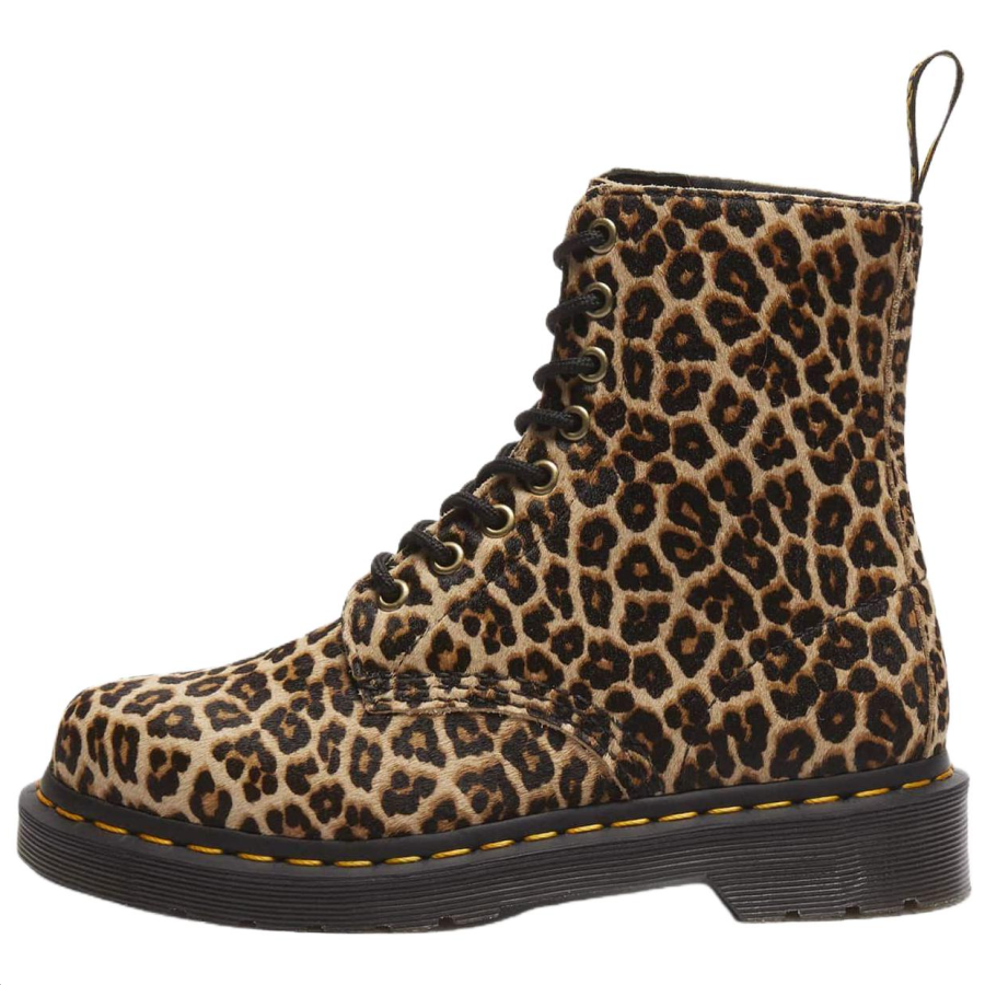 Dr.Martens Pascal Leather Fashion Trend Short Mid Calf Combat Boots Women's Camel