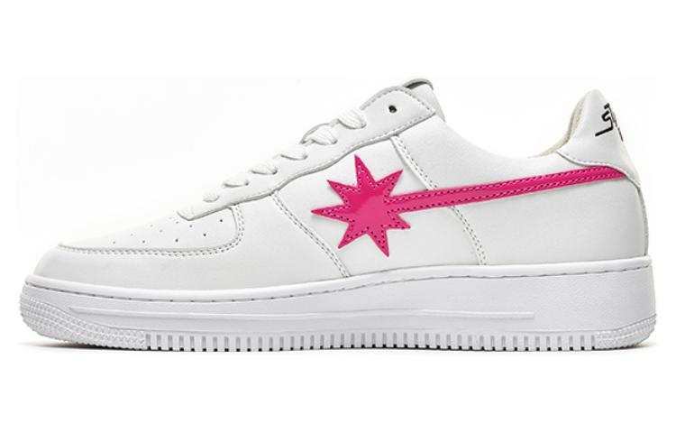 Starwalk Soldier Abrasion Resistant Low top Skateboard Shoes Unisex White Pink