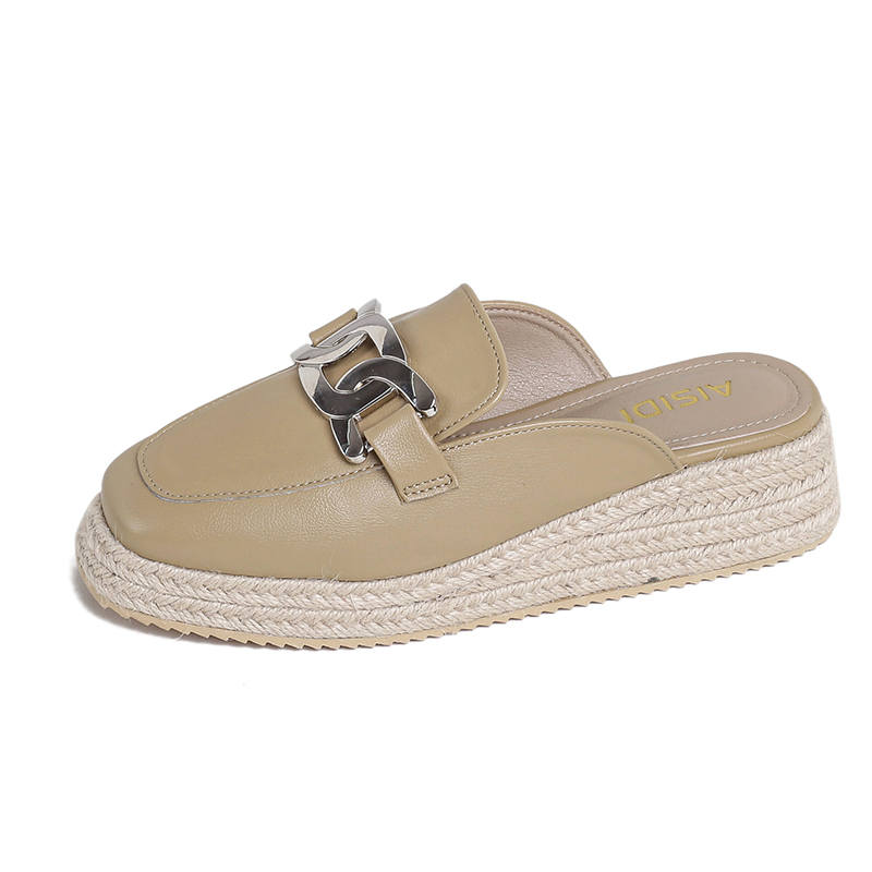 JIUXINGDAO Rubber Sole Abrasion Resistant Abrasion Resistant Closed Toe Slippers Women's