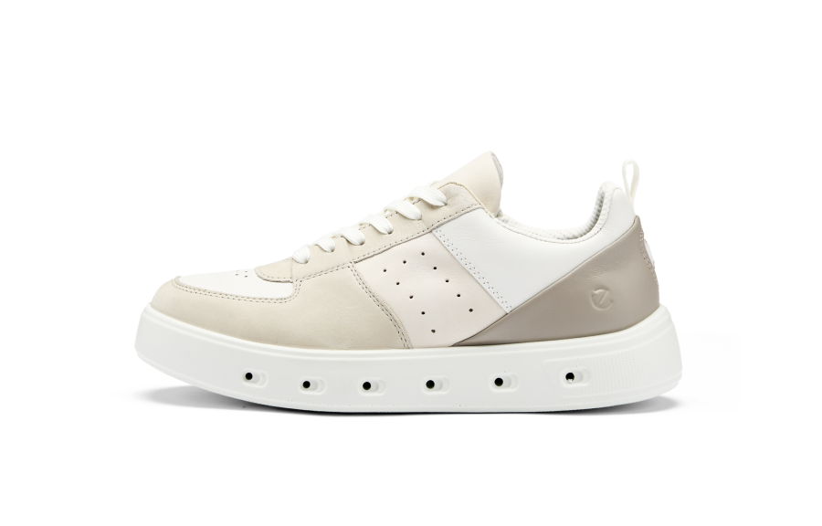 Ecco Street 720 Series Cow Leather Waterproof Low top Skateboard Shoes Women's Multicolor/Gravel Gray 209713