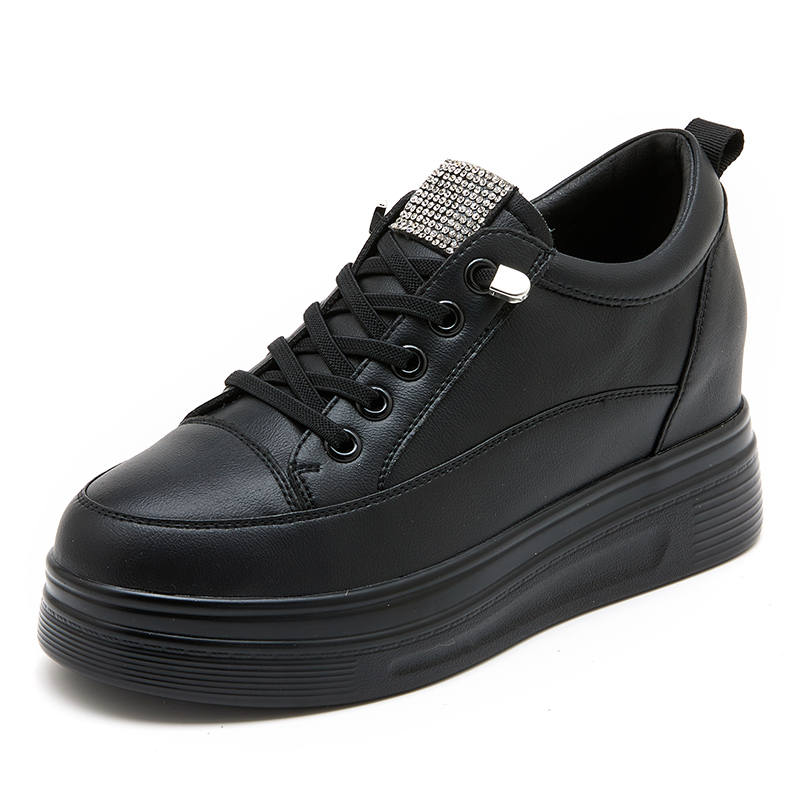 GONGNIUMEILI Pu Skateboard Shoes Women's Black