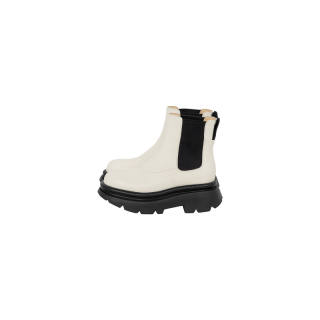MEIYANG Chelsea Boots Women's Black/White