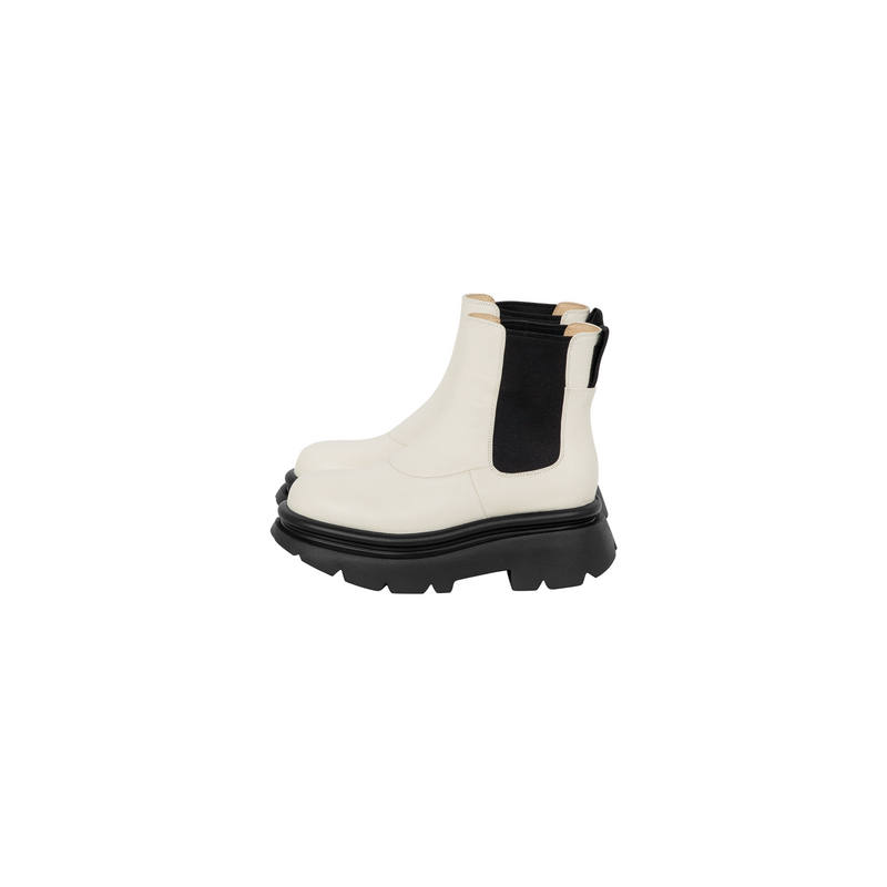MEIYANG Chelsea Boots Women's Black/White