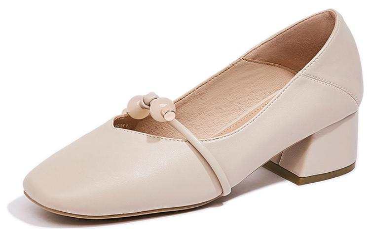 DAPHNE DAPHNE Pu Block Heel High Heels 4.5cm Women's