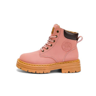 CAHHRRN PU Short Mid Calf Combat Boots 5cm Women's