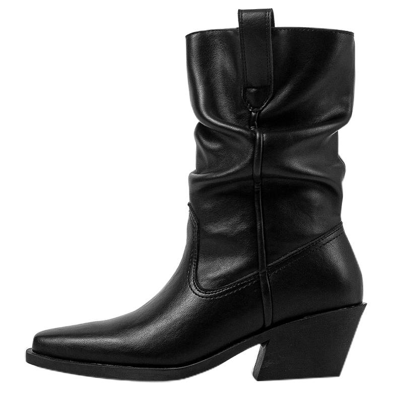 MIAOLV Cow Split Leather Ankle Boots Women's