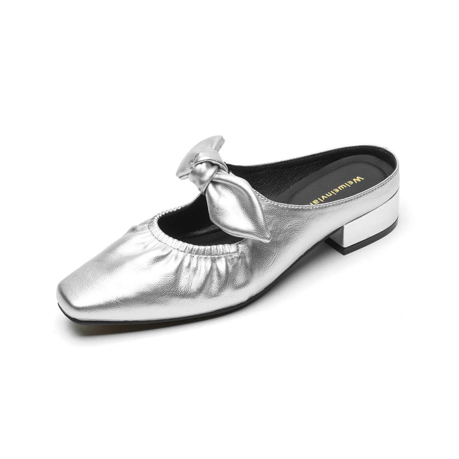 QITUMAUL Rubber Sole Abrasion Resistant Slip Resistant Closed Toe Slippers Women's