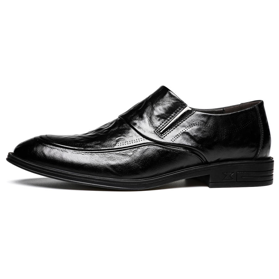 CHINT CHINT Casual Leather Shoes Men's Low Top Black