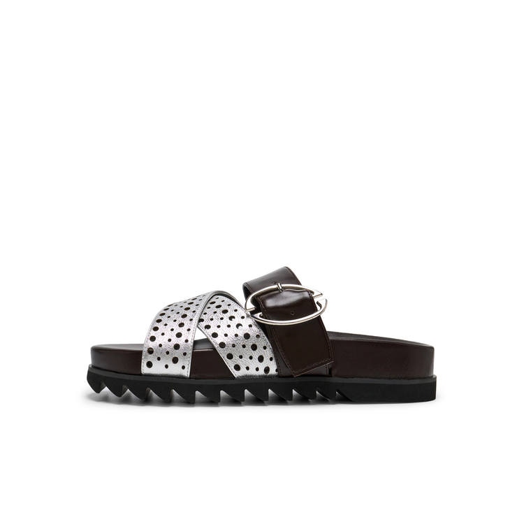 Lost In Echo Slide Slippers Women's Silver Umber