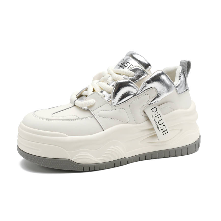 D:FUSE SCANDINAVIA D FUSE SCANDINAVIA Puffy Shoes Cow Split Leather Cushioning Slip Resistant Abrasion Resistant