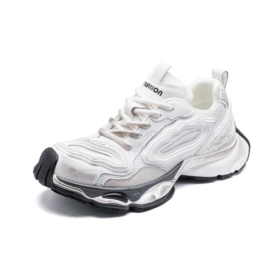 JIJILANGPIN Breathable Lightweight Height Increasing Low top Chunky Sneakers Men's