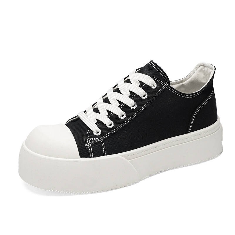 SHOUBA Mesh Cushioning Abrasion Resistant Cushioning, Wear Resistant Low top Skateboard Shoes Men's Black