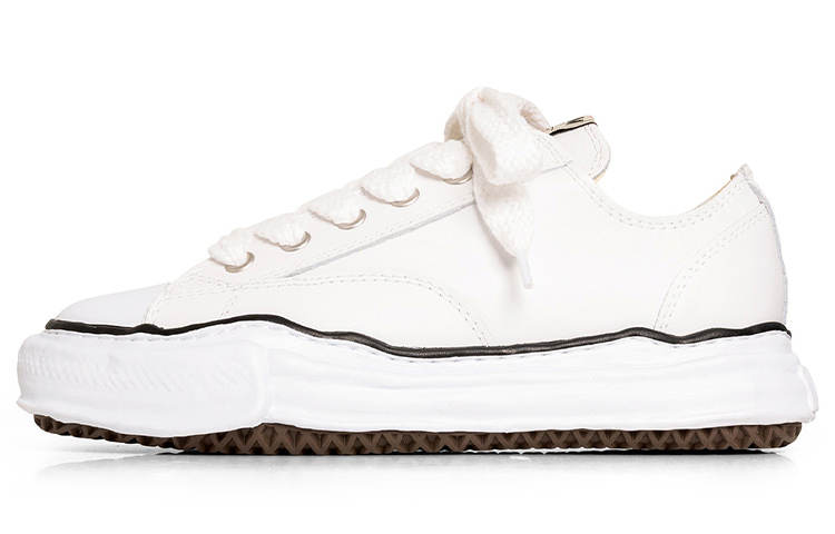 MIHARA YASUHIRO Peterson Cow Leather Low top Stylish Skateboarding Shoes Unisex White