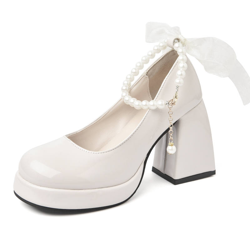 Alxnan Polyester Chunky Heel High Heels Women's