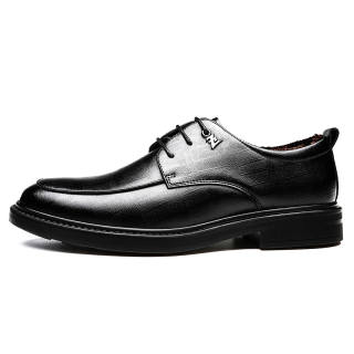 CHINT Casual Leather Shoes Men's Low Top Black