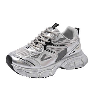 RYAW Cushioning Height Increasing Cushioning Height Increasing Low top Chunky Sneakers Women's Silver