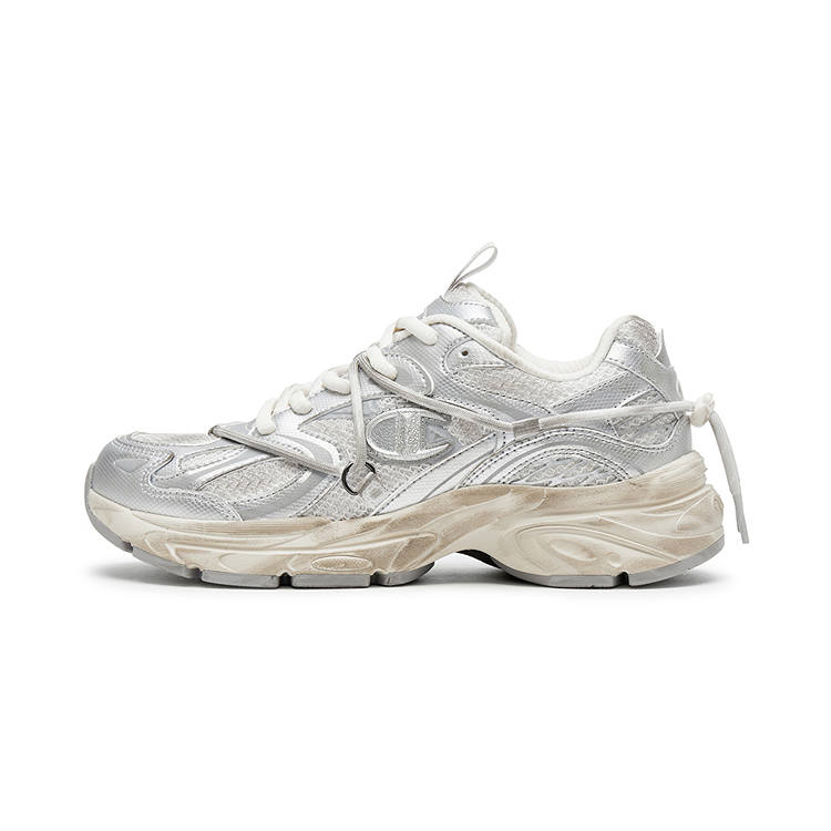 Champion Low top Chunky Sneakers Unisex Silver/Milk White