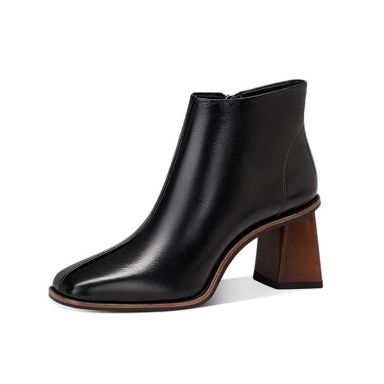 JESSICA SOPHIA Sheepskin Ankle Boots 7cm Women's