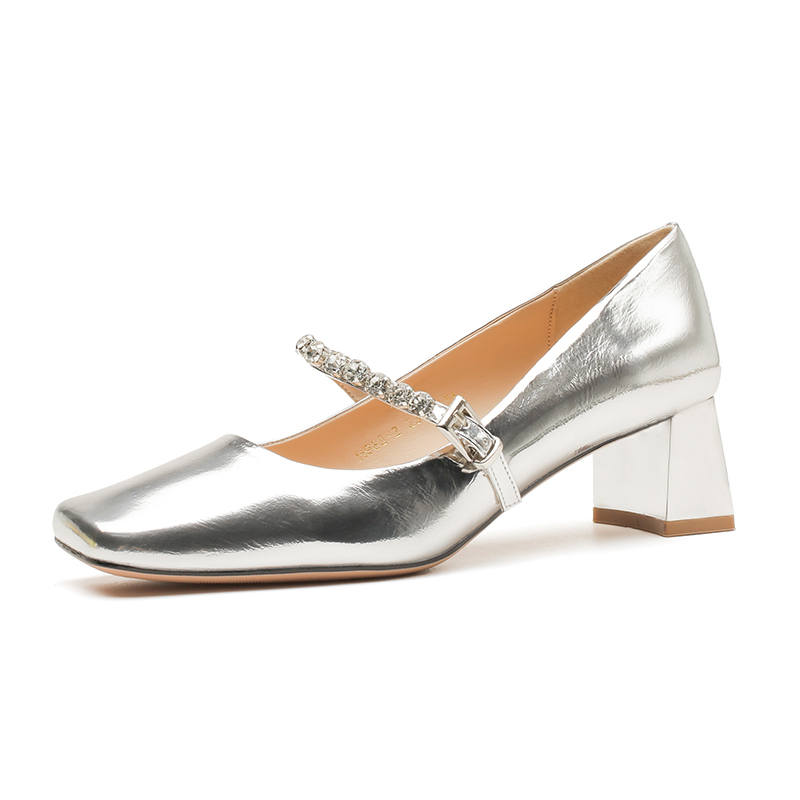Bamiti Minimalist Fashion Chunky Heel Mary Jane Shoes Women's