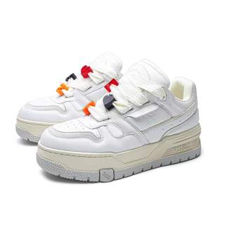 MINGYITU Abrasion Resistant Breathable Abrasion Resistant Breathable Low top Skateboard Shoes Men's White