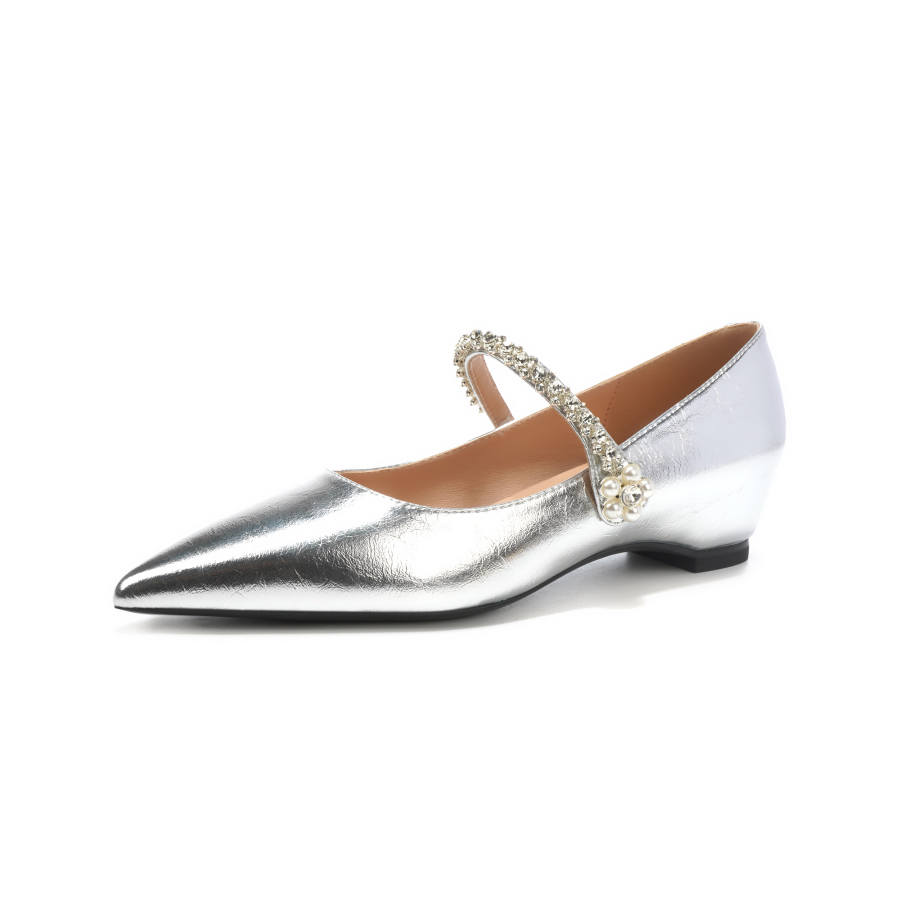 Beijiani Microfiber Leather Chunky Heel Mary Jane Shoes Women's