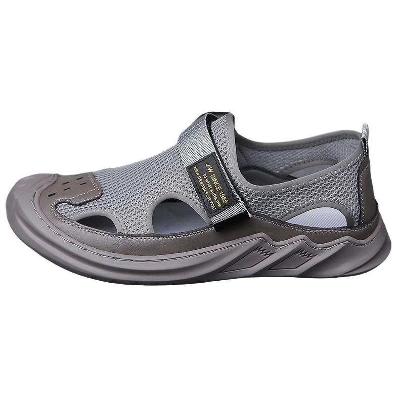 YINGLUNQISHI Mesh Breathable Low top Casual Shoes Men's Gray