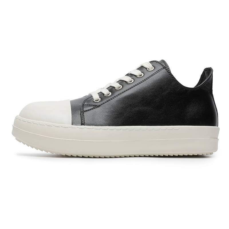 PINYI PINYI Microfiber Leather Low top Skateboard Shoes Men's Black