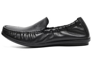 TRUMPPIPE Top Grain Cow Leather Casual Shoes Men's Black