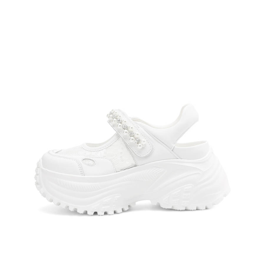 BOERDIQI Top Grain Cow Leather Casual Shoes Women's White