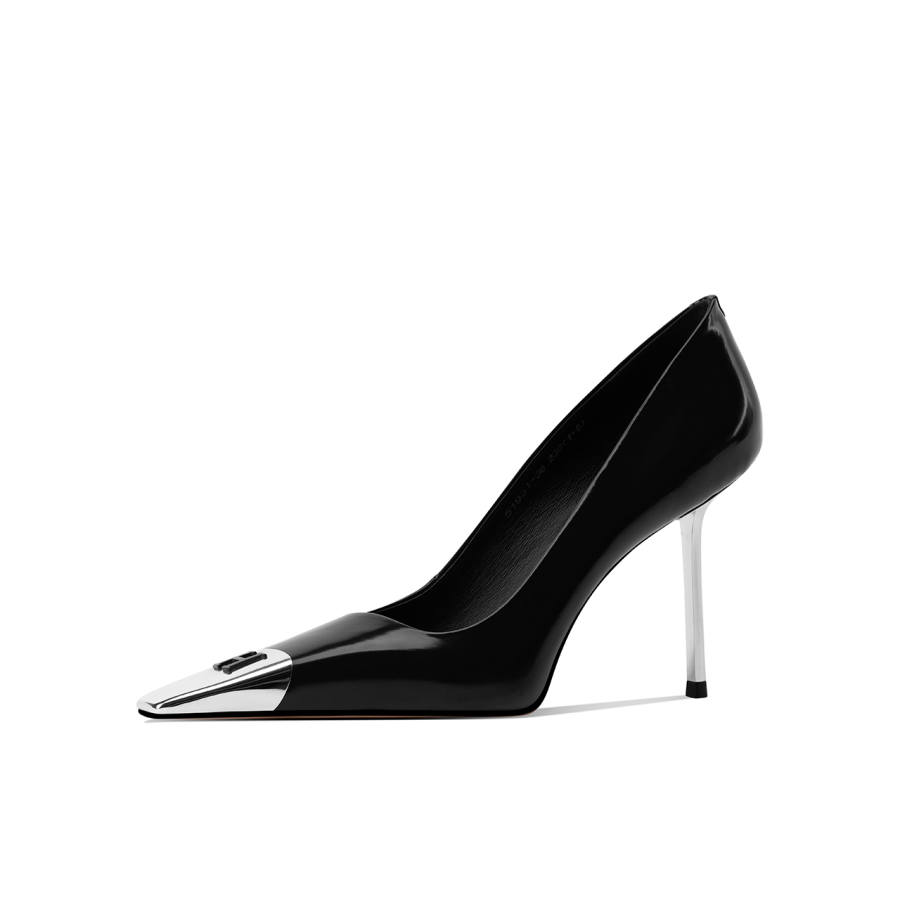 Shesrim Cow Leather Slim Heel High Heels Women's