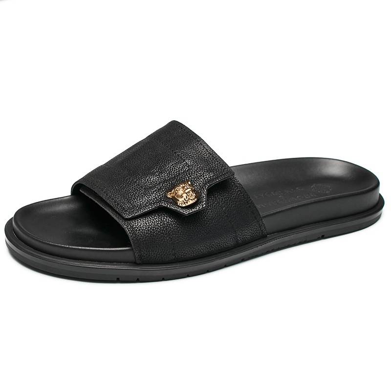 Brounvanm Slip Resistant Abrasion Resistant Slide Slippers Men's